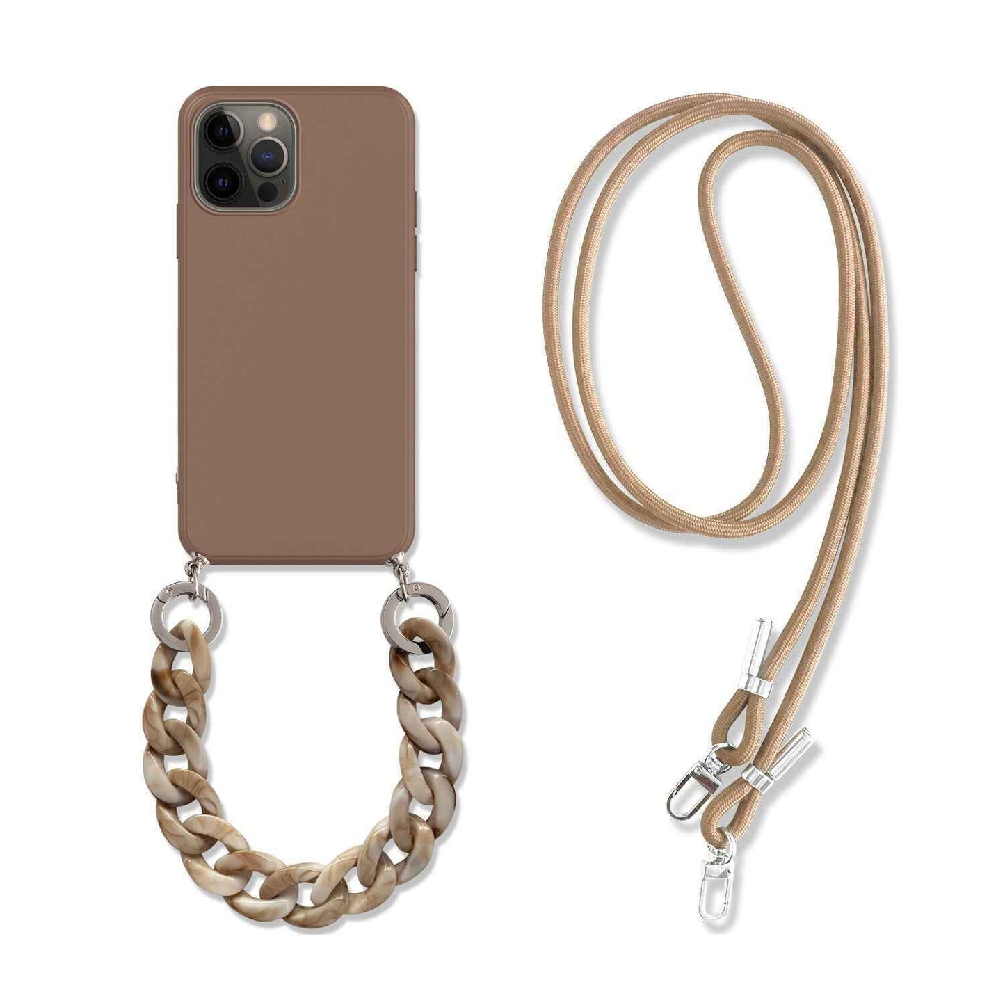 Chain Mobile Phone Case 3 In 1 Cross - body Wrist Strap - parlezmode.com