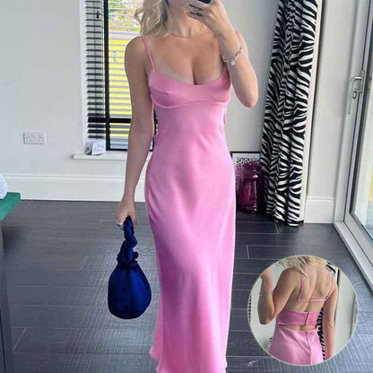 Éléna – Robe Satinée Élégante - parlezmode.com
