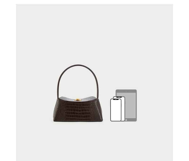 Nouveau sac à bandoulière français en simili-alligator pour femme