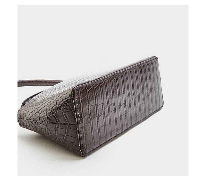 Nouveau sac à bandoulière français en simili-alligator pour femme