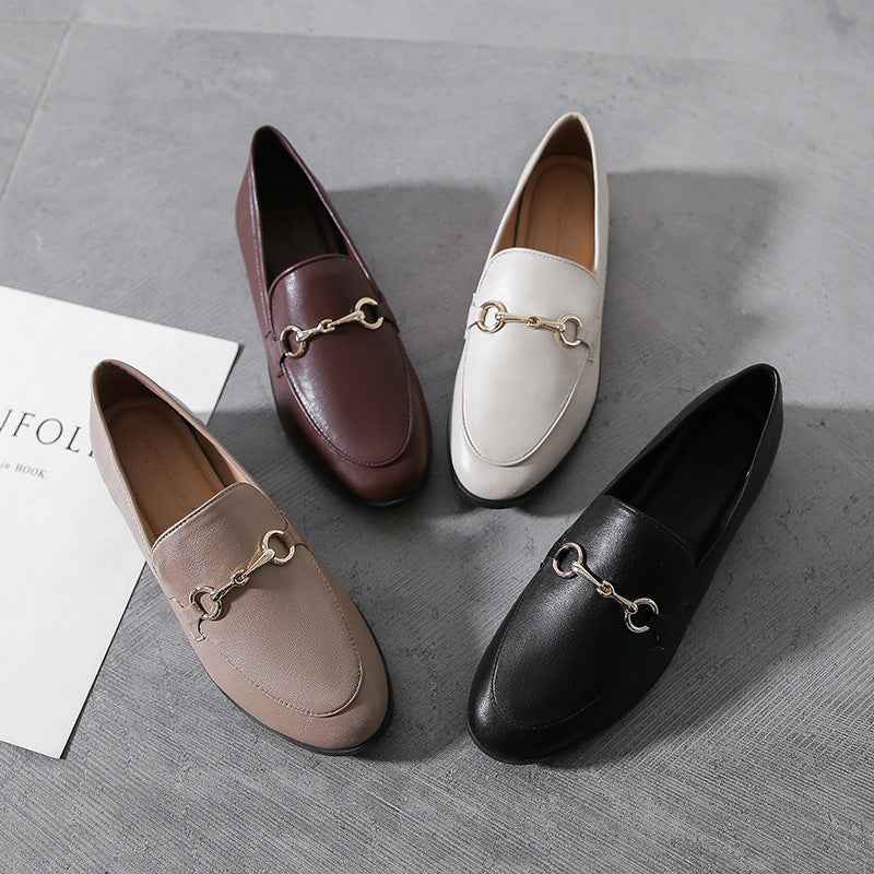 Single Shoes Women New Small Leather Shoes Women British College Style Retro Large Size Women'S Shoes - parlezmode.com