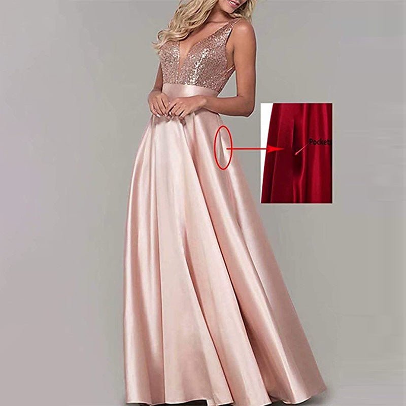 Sequined Skin Formal Evening Dress - parlezmode.com