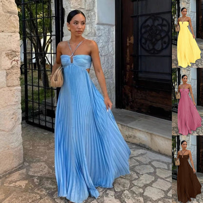 Robe Longue Plissée Élégante - parlezmode.com