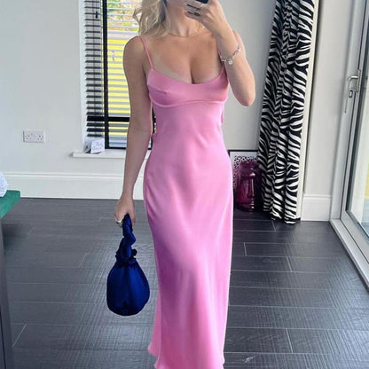 Éléna – Robe Satinée Élégante - parlezmode.com