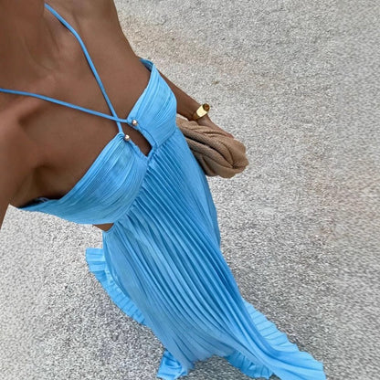 Robe Longue Plissée Élégante - parlezmode.com