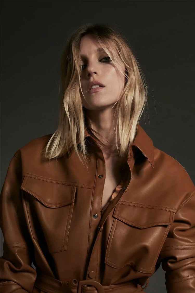 Nora® | Blouson Faux Cuir Chic - parlezmode.com