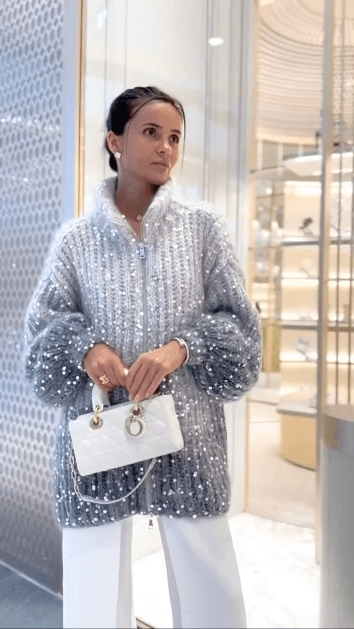 Nova® | Pull Zippé Tricoté à Sequins - parlezmode.com