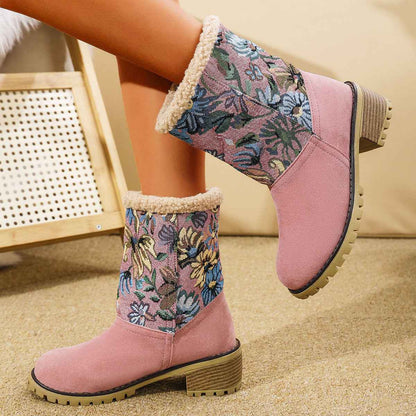 Amara® | Bottes Hivernales Brodées de Fleurs - parlezmode.com