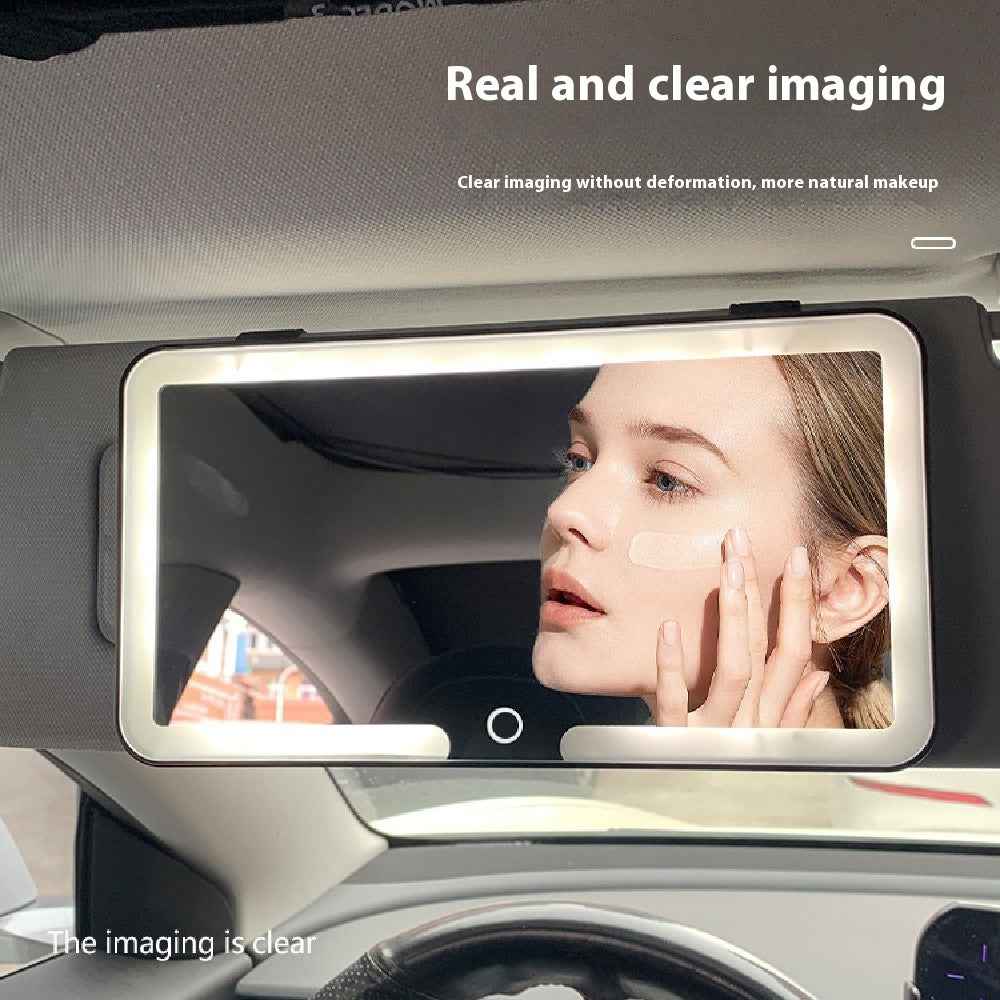 Automotive Sun Louver Makeup Mirror LED Light Cosmetic Mirror - parlezmode.com