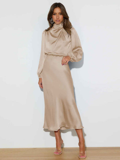 Zinnia® | Robe Halter en Satin Prestige