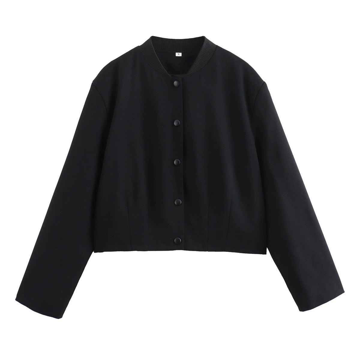 Women's Clothing Stand Collar Loose Two-color Short Jacket Baseball Uniform Jacket