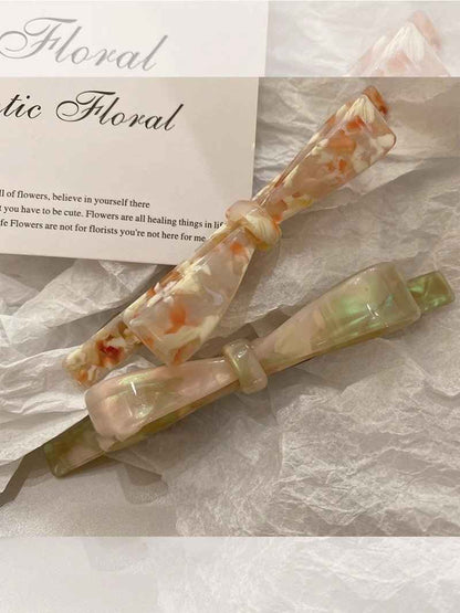 Vertical Bow Simple Hair Clip Women