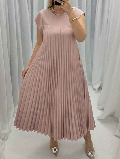Elévara® | Robe Longue Plissée Sans Manches Élégance d’Été