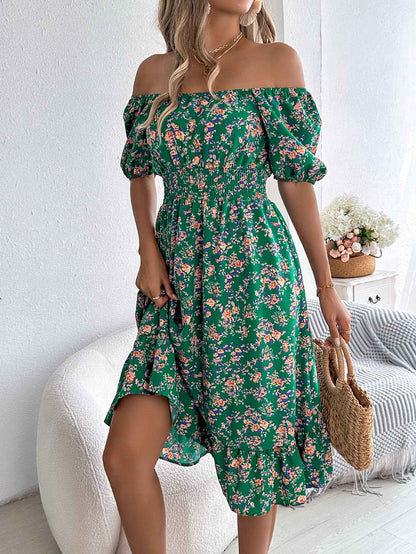 Ismara® | Robe Florale Col Carré Élégance d’Été