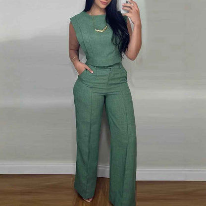 Lureysa® | Ensemble Débardeur Épuré et Pantalon Tailleur Élégant