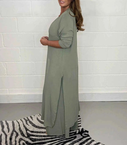 Lunavera® | Ensemble Deux Pièces Long Minimaliste Chic - parlezmode.com