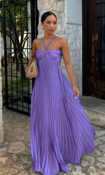 Robe Longue Plissée Élégante - parlezmode.com