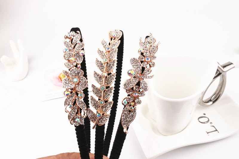Rhinestone Bow Headband For Women Head Accessories