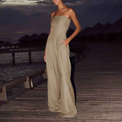 Celvarya® | Combinaison Bustier Évasée Élégance Nocturne