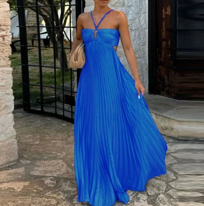 Robe Longue Plissée Élégante - parlezmode.com