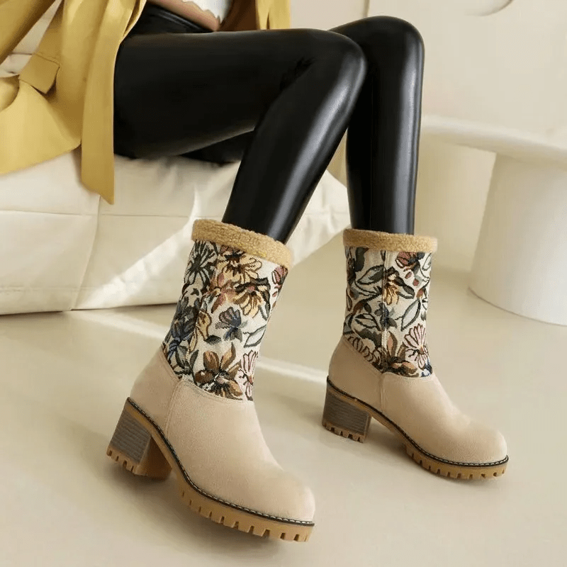 Amara® | Bottes Hivernales Brodées de Fleurs - parlezmode.com